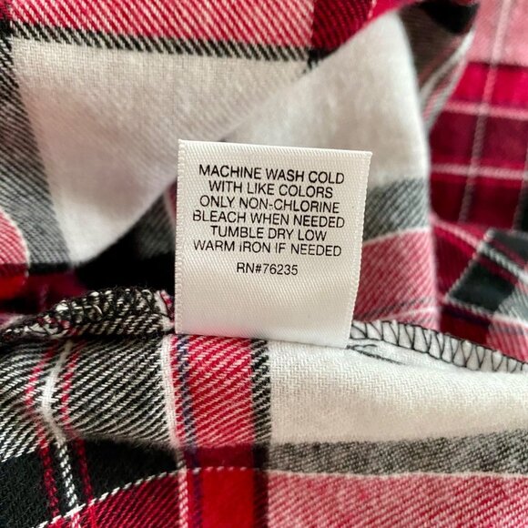 Tackle & Tides Red Black Plaid Cotton Button Down Flannel Shirt Men's Large NEW - Picture 10 of 10